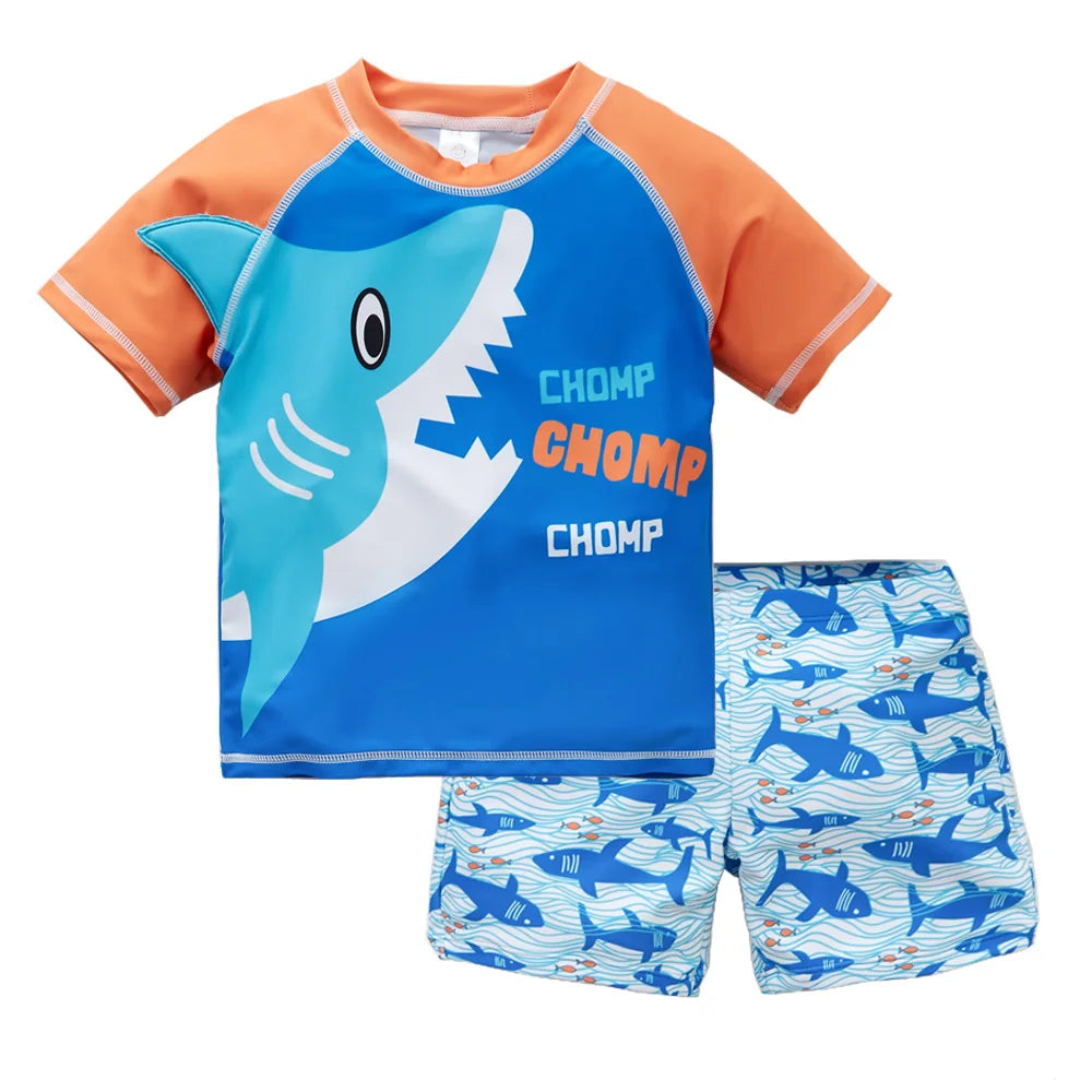 2 pezzi costumi da bagno per ragazzi estate stampa di cartoni animati costume da bagno per bambini abbigliamento da surf per bambini