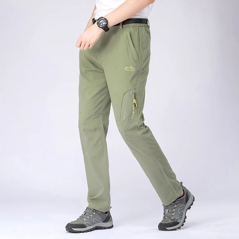Svabl 5XL pantaloni da trekking estivi ad asciugatura rapida da uomo pantaloni tattici impermeabili elasticizzati tasche con cerniera pantaloni pantaloni da pesca leggeri