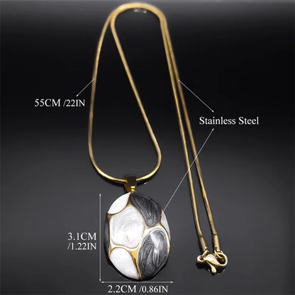 Collane con ciondolo con ciondolo rosa per donne Ragazze Acciaio inossidabile Colore oro Catena femminile alla moda Boho Collare con gioielli regalo NZZZ387S1