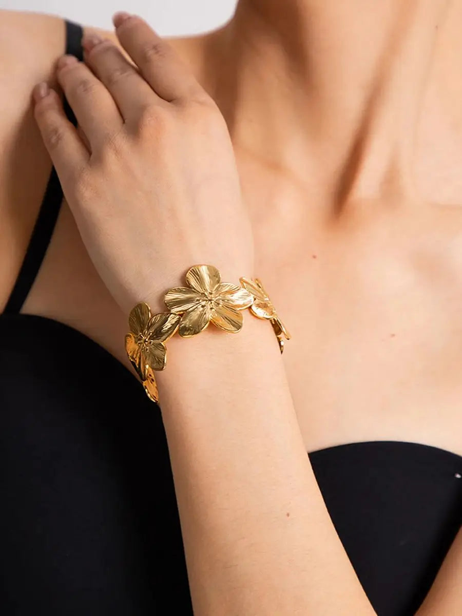 1 pezzo di accessori per gioielli con bracciale floreale di tendenza alla moda da donna adatti per regali di appuntamenti, feste, festival