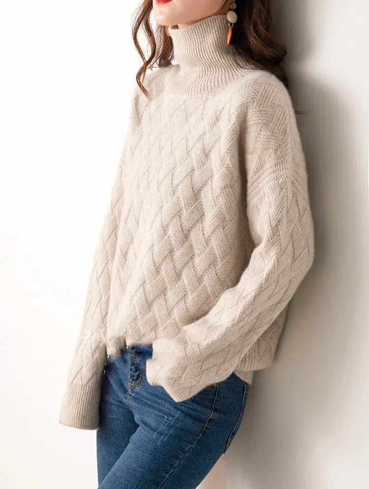 2024 nuove donne maglione allentato inverno casual chic cashmere oversize maglione spesso pullover pullover manica lunga femminile S-3XL