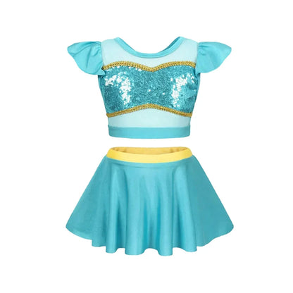 Costume da bagno principessa Sirena Mirabel Isabella Costume da bagno Set Ragazza Estate Beachwear Pool Party Bambini Anna Elsa Rapunzel Costume da bagno