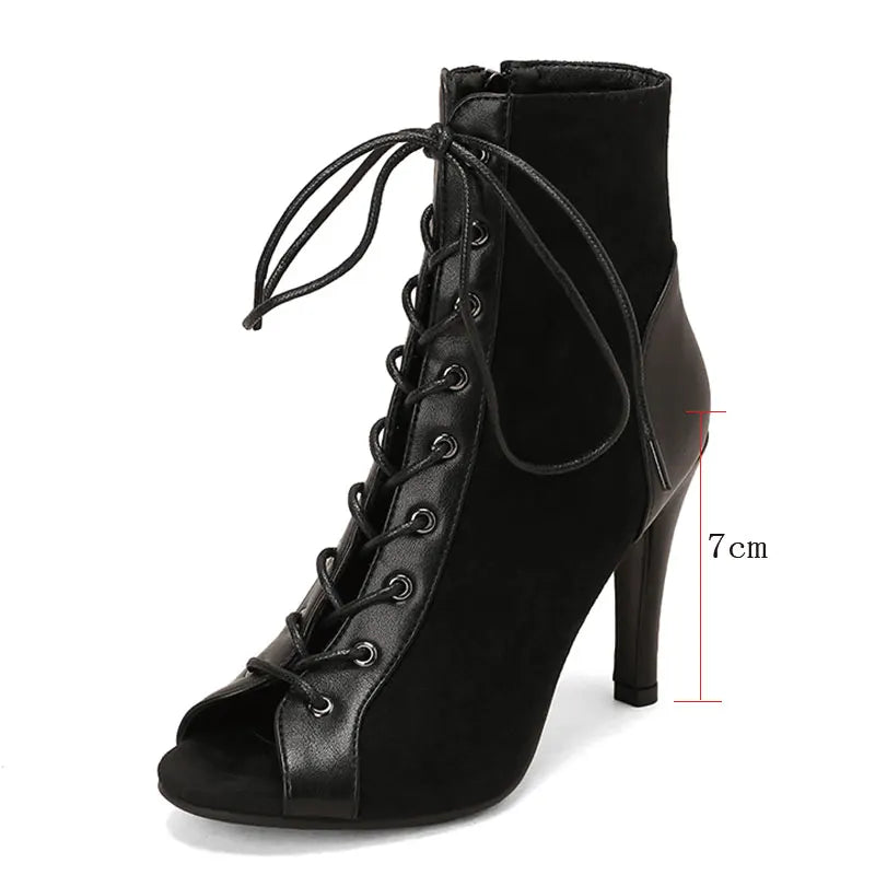 Sgesvier Elegant Ankle Women's Party Ladies Latin Sexy stilettos High Heels For Women Latin dance Boots heels shoes Ballroom