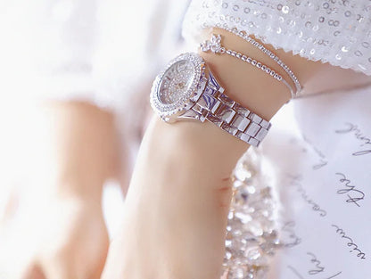 Orologi eleganti da donna con bracciale in oro 2025 Orologi da polso da donna di lusso delle migliori marche per orologio femminile Moda elegante in acciaio pieno