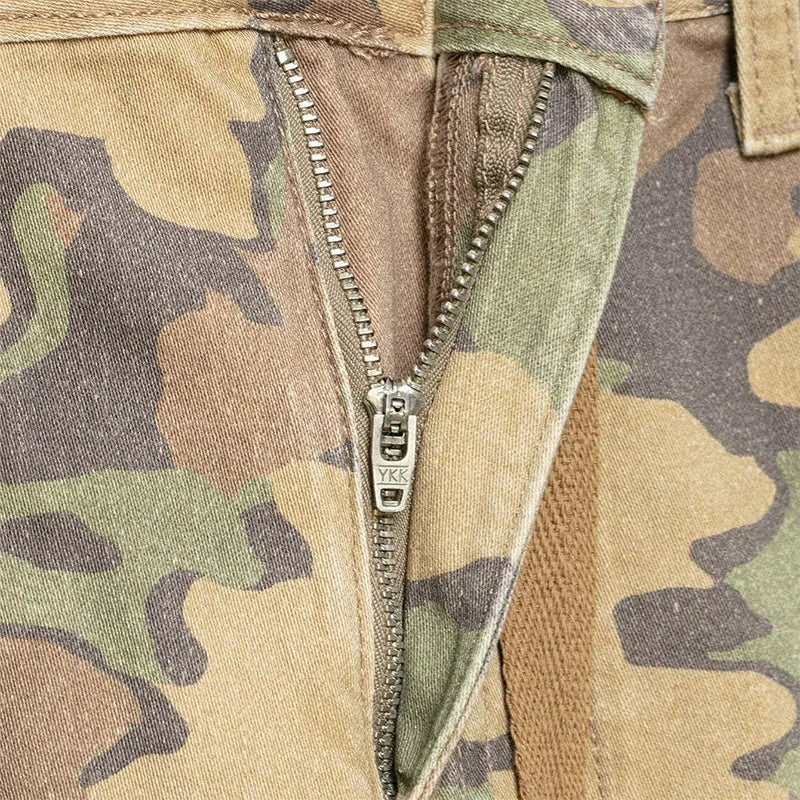 Pantaloni da donna con stampa mimetica, vita con coulisse, gamba larga, taglio ampio, orlo con coulisse, vestibilità comoda, pantaloni casual, streetwear, nuova moda 2026