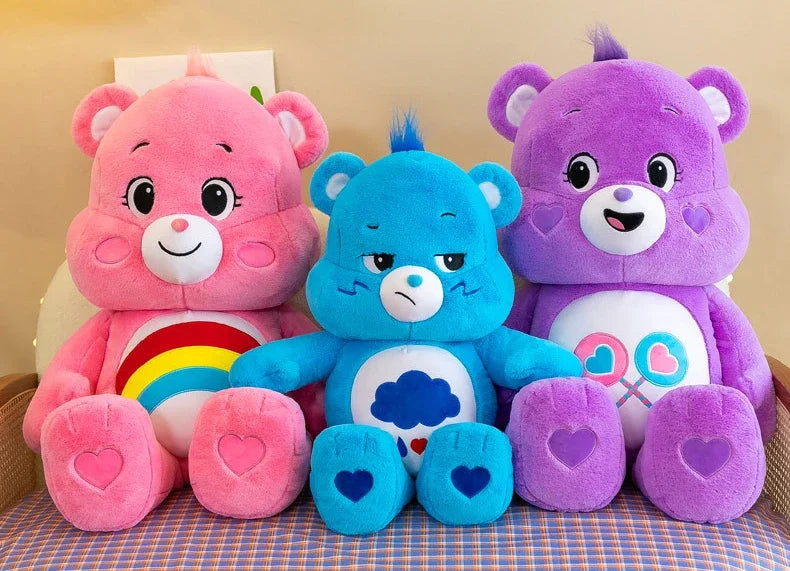 Arcobaleno Cura Orsi Cartone Animato Peluche Bambola Cuscino Divano Ornamenti per Auto Decorazioni per la Casa Bambola per Dormire Super Morbida e Lenitiva Regalo di Compleanno