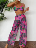Bikini a 3 Pezzi 2026 Costume da Bagno Stampato Sexy per Donna con Pantaloncini da Spiaggia