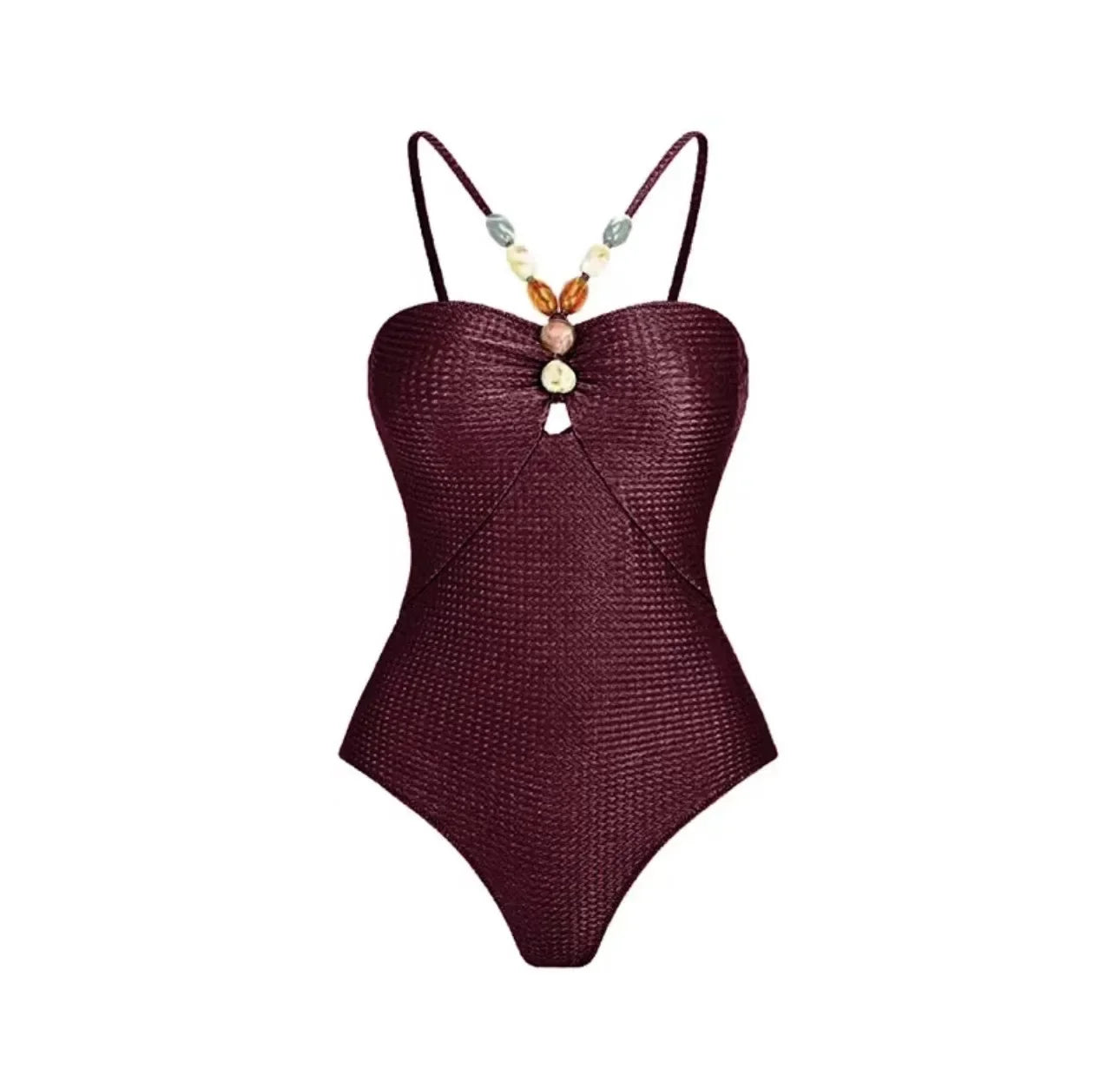 Printed One-Piece Bikini Set Women's Beachwear Tummy Covering Slimming Southeast Asian Sun Protection Style