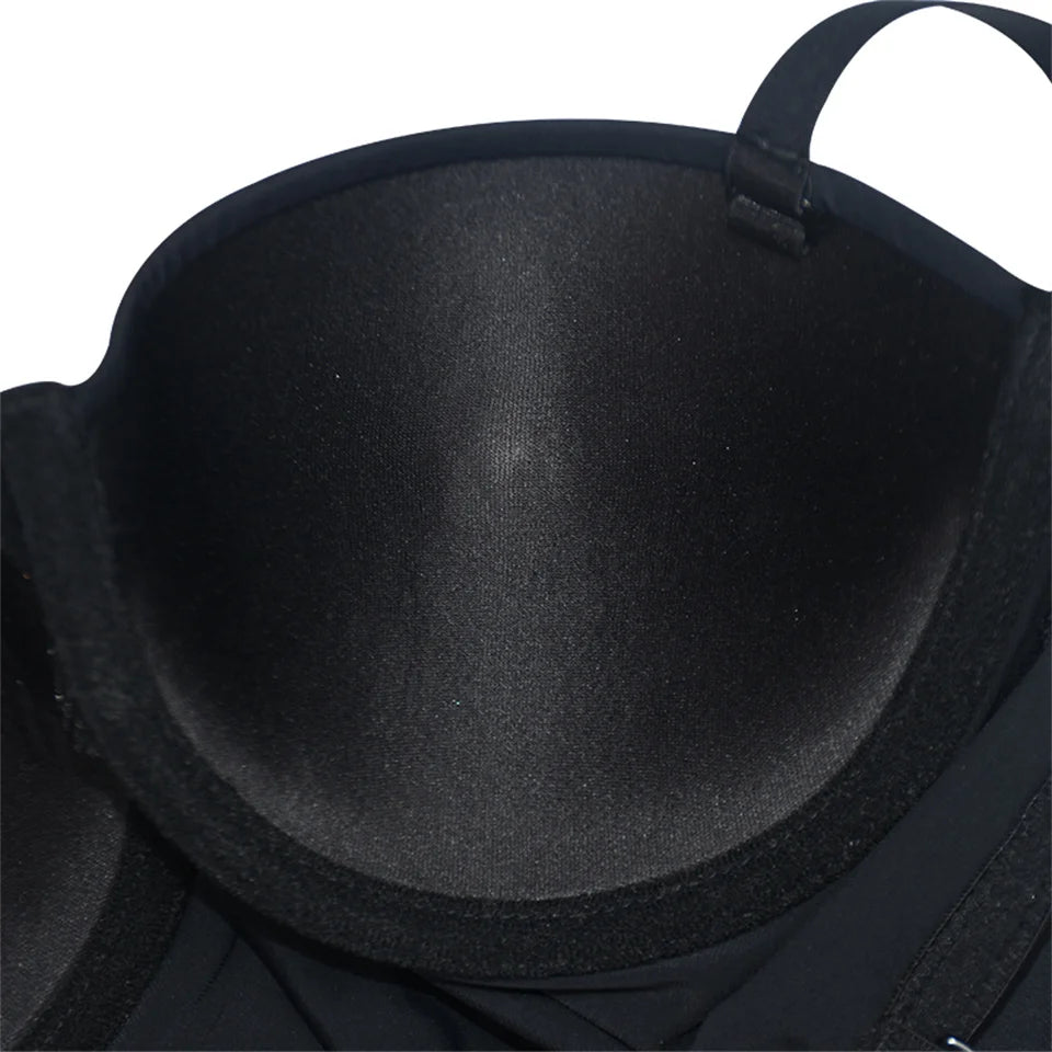 Becirzet Abiti da donna Sexy Girl Push Up Dimagrante Modellamento del corpo Controllo della vita Abito lungo da sera senza schienale con spacco all'americana nero