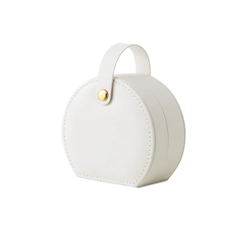 Mini organizzatore di gioielli Display Portagioie da viaggio Scatole Orecchini Collana Anello Borsa portatile Portagioie Portaoggetti in pelle