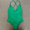Sexy Padded One Piece Swimsuit Women Swimwear Solid Bathing Suit Monokini Swimming Suit Summer Beachwear maillot de bain femme