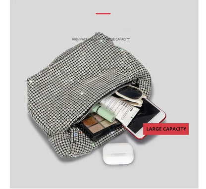 Borse da sera con nodo con strass con manico Borsa con manico superiore in cristallo argento per borse da donna e borsette Borsa di design di lusso