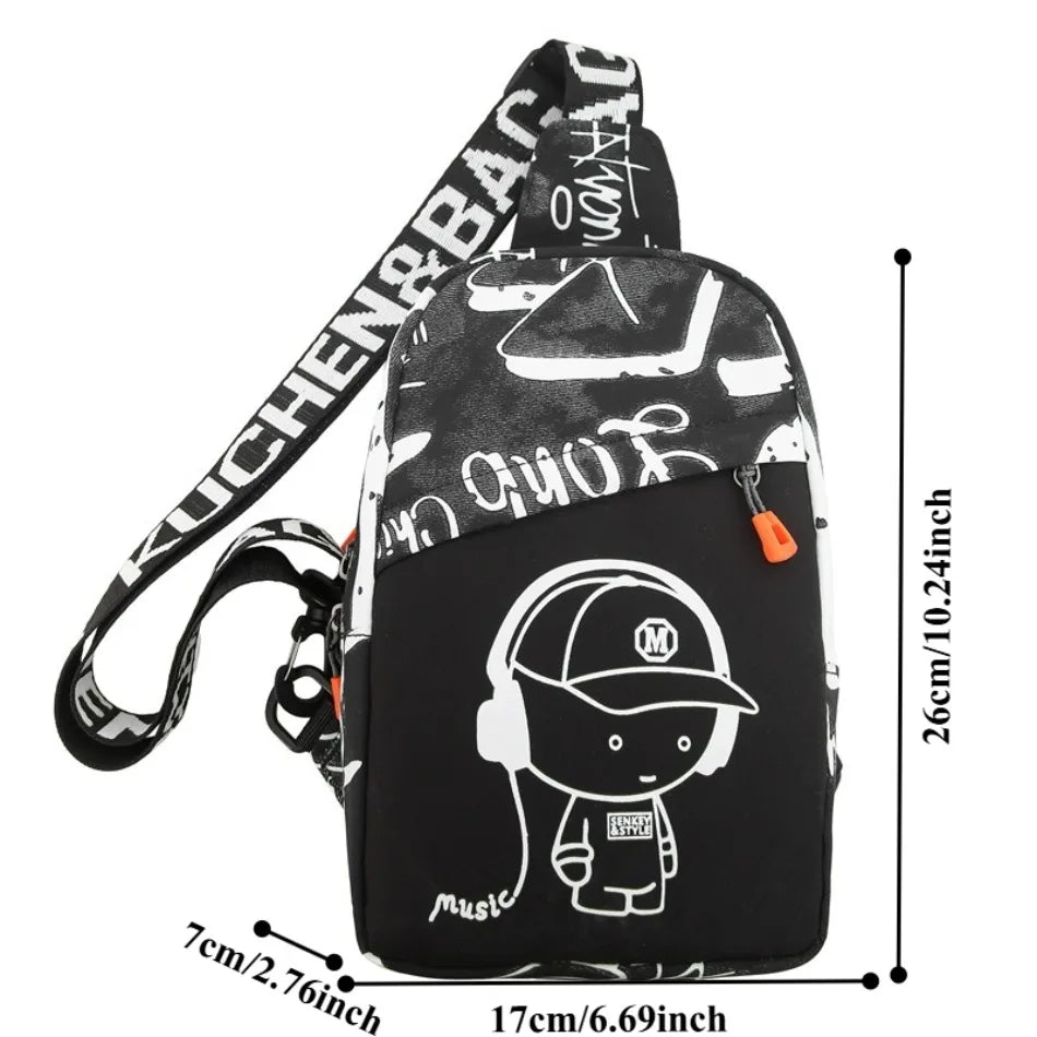 Borsa da petto luminosa alla moda Borsa a tracolla portatile leggera per pendolari per gita quotidiana Borse a tracolla dal design unico