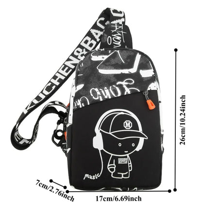 Borsa da petto luminosa alla moda Borsa a tracolla portatile leggera per pendolari per gita quotidiana Borse a tracolla dal design unico