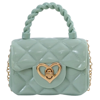 Moda bambini borse a tracolla in pelle PU borse a tracolla a cuore per ragazze bambini Mini portamonete borsa di gelatina borsa per bambini regali