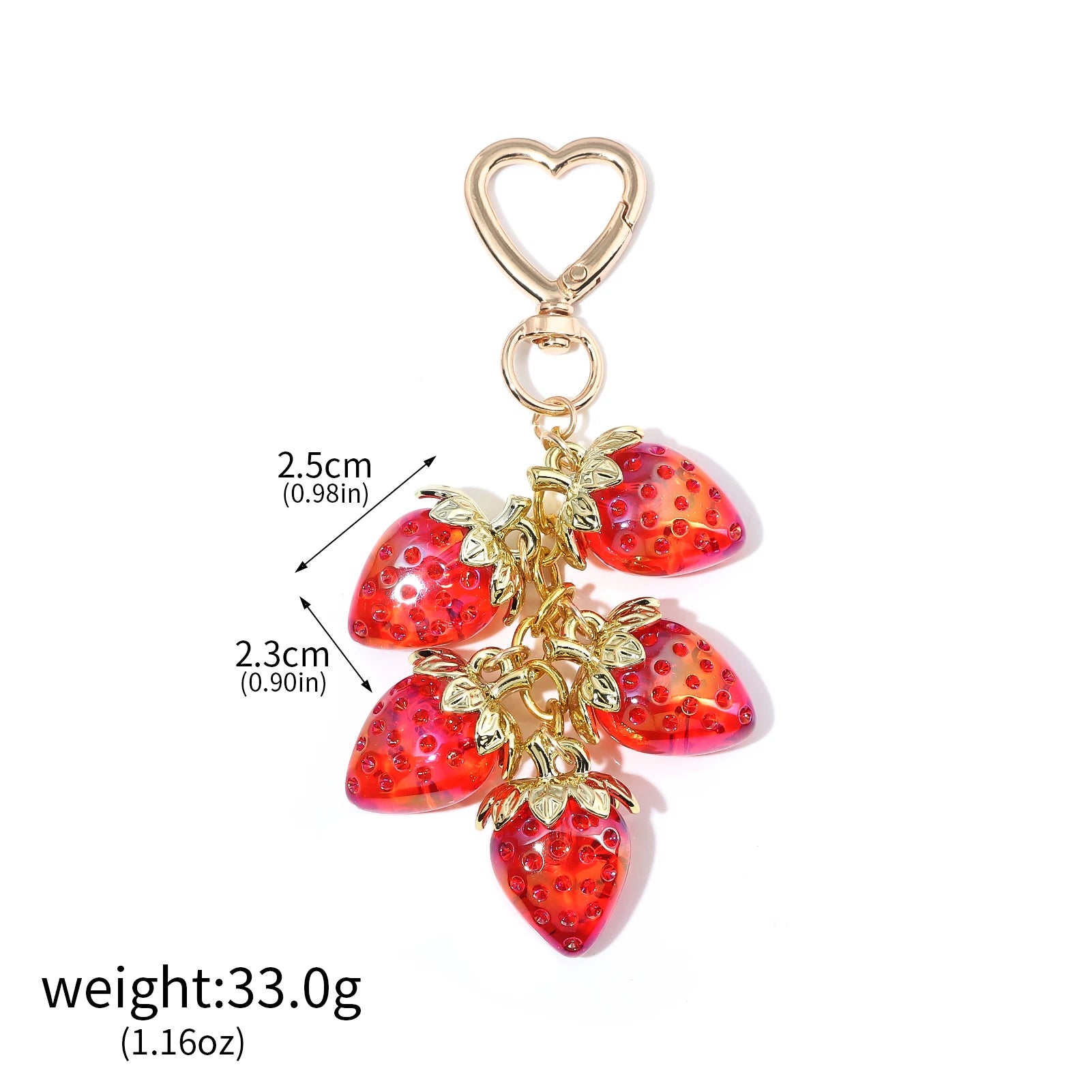 Simpatico portachiavi con ciondolo a forma di borsa con fragola, cuore Kawaii, fiore, margherita, portachiavi per donne, ragazze, borsa, ciondolo, accessori regalo