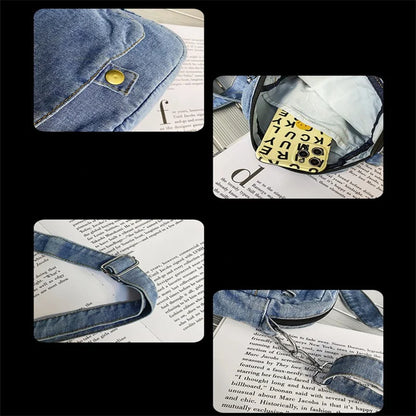 Borsa da donna Casual in Denim 2023 borse a tracolla a tracolla estive di tendenza per borse e borsette per telefono da studente borsa a tracolla per Jeans