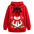 Felpa con cappuccio per trasporto animali domestici, modello unisex, con motivi natalizi divertenti e simpatici, felpa con tasca per animali domestici.
