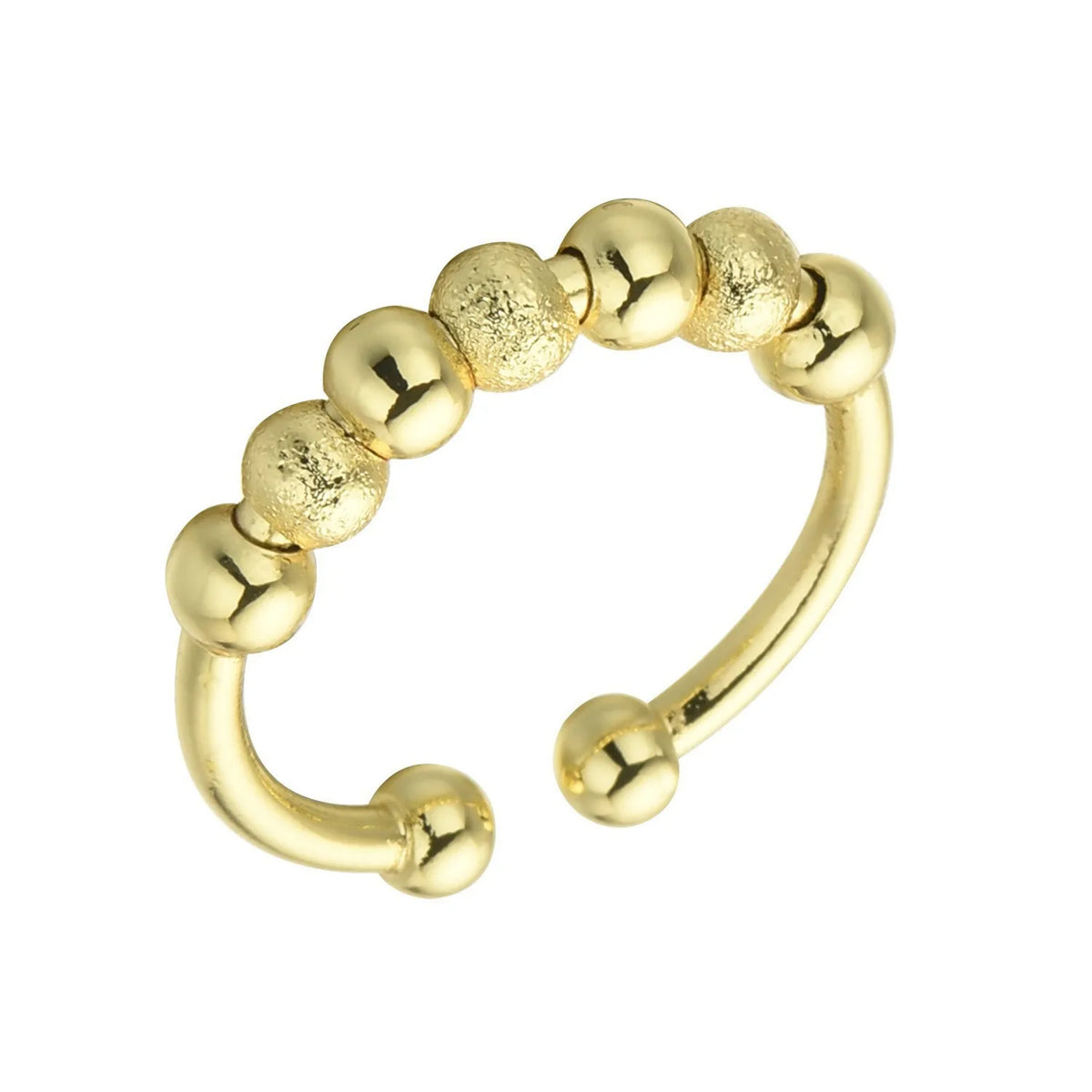 Anelli di ansia punk per donna uomo spirale Fidget perline anello gioielli di tendenza piacevole ruota liberamente anello in acciaio inossidabile antistress regalo