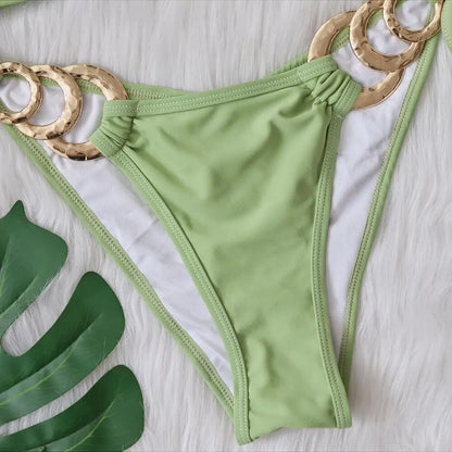 nuovo costume da bagno in due pezzi con strass 2026 cristallo di lusso perizoma Sexy perizoma Bikini Set costumi da bagno da donna costume da bagno Sexy da spiaggia