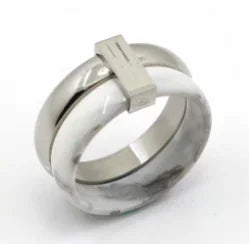 Anello minimalista con cuore d'amore in acciaio inossidabile per donna Anelli con zirconi intarsiati Gioielli di moda romantici impermeabili color oro