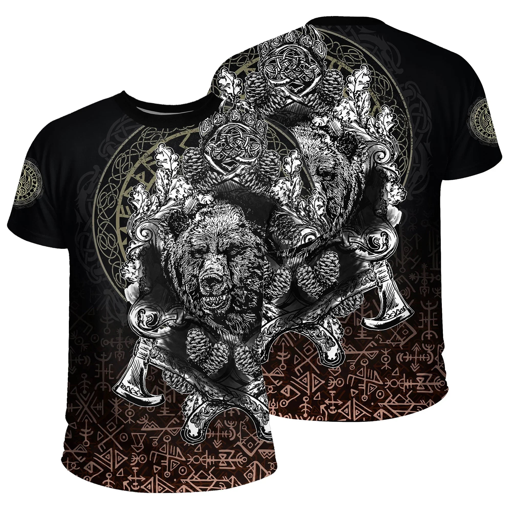 L'ultimo simbolo vichingo 3D stampato abbigliamento oversize estivo manica corta da uomo da strada comoda maglietta Hip Hop Harajuku Top
