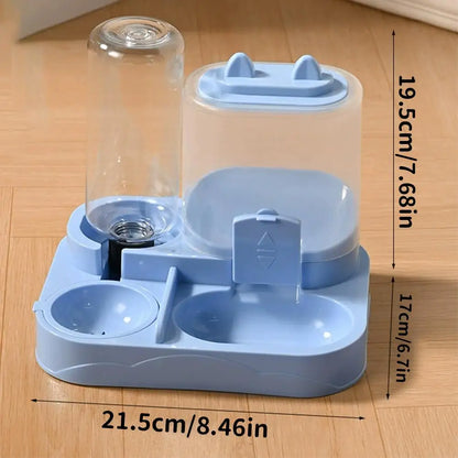 Distributore Automatico di Cibo e Acqua per Gatti Tutto-in-Uno, Dispenser di Cibo e Acqua per Animali Domestici con Grande Capacità di Stoccaggio, Accessori per Animali