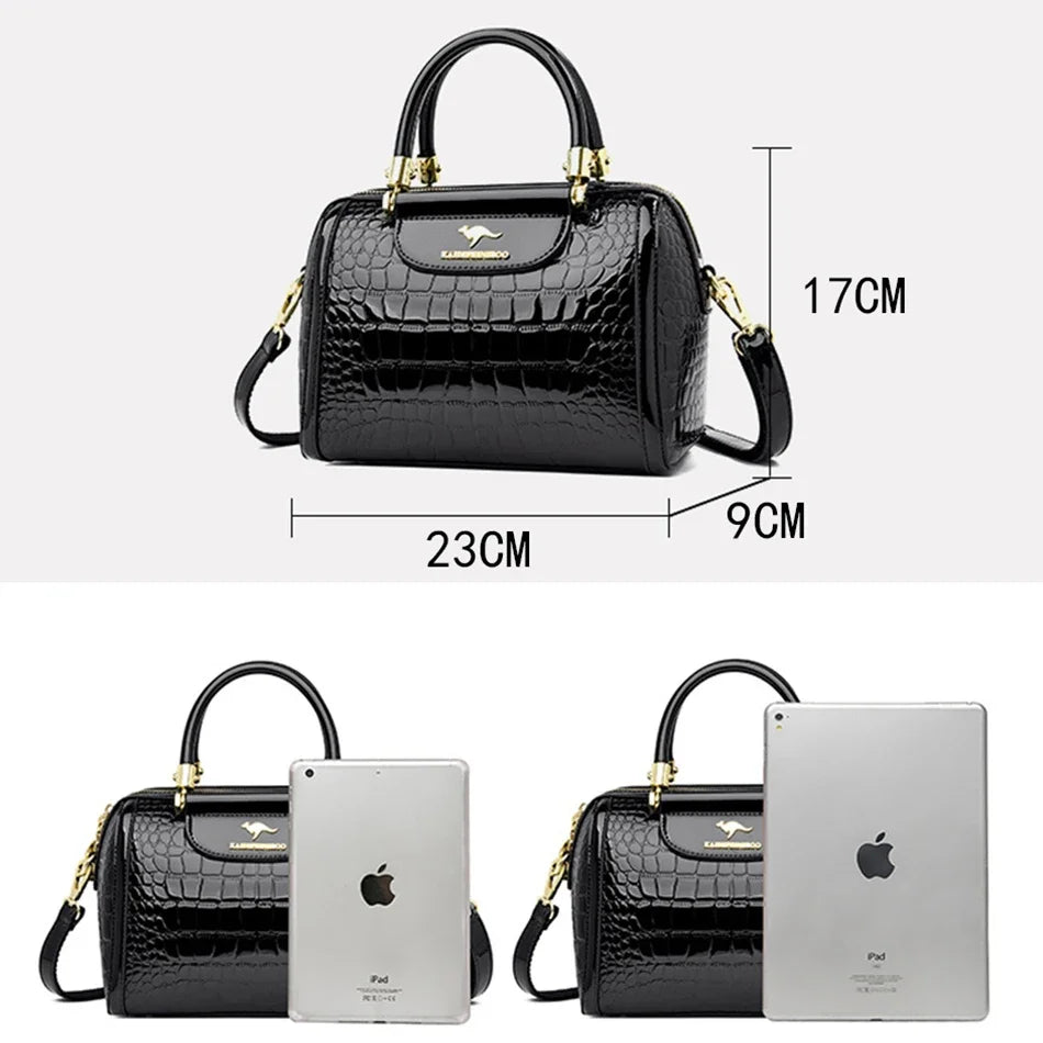 Borse di lusso in morbida pelle Borse da donna Designer 3 strati Borsa a tracolla con tracolla Sac Borsa da donna per lo shopping di grande capacità