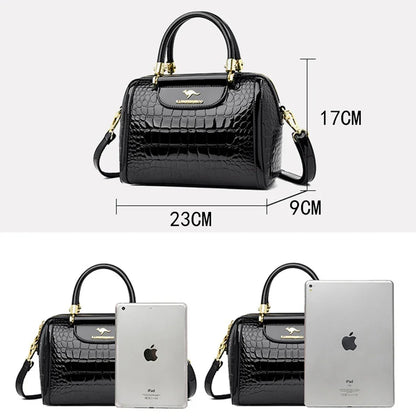 Borse di lusso in morbida pelle Borse da donna Designer 3 strati Borsa a tracolla con tracolla Sac Borsa da donna per lo shopping di grande capacità