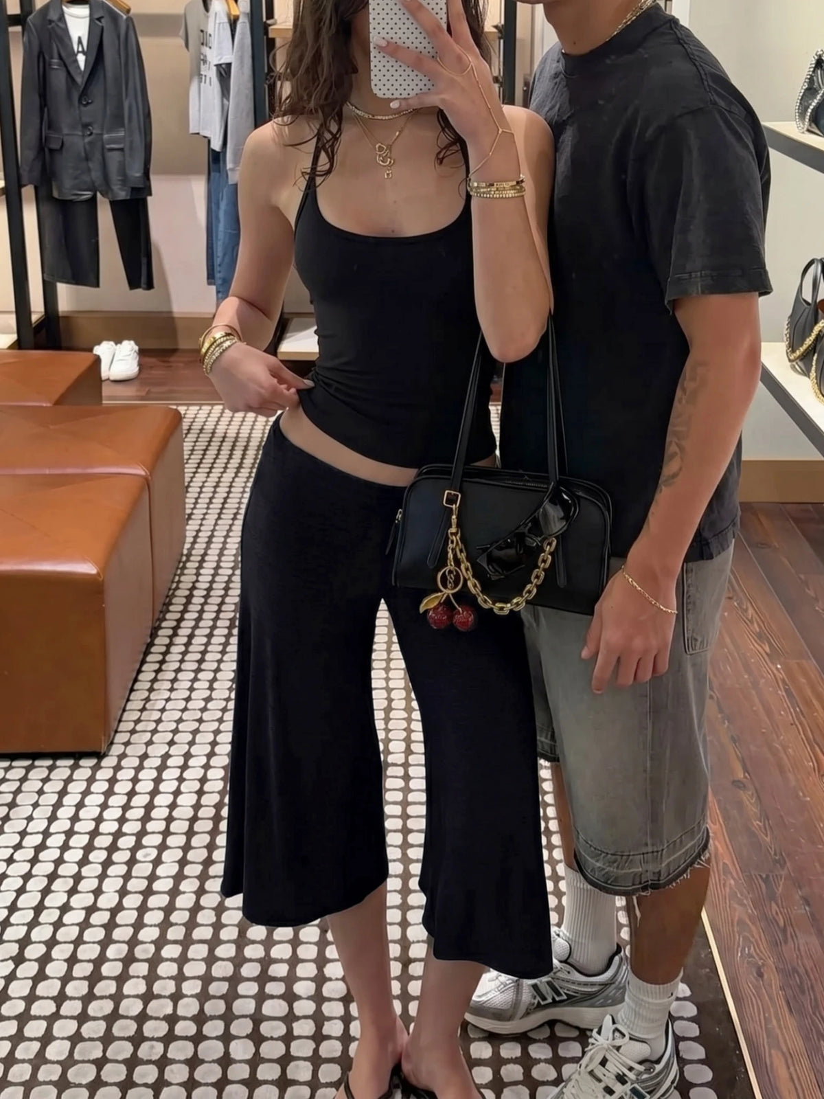 Dulzura Pantaloni da donna a vita alta, tinta unita, vestibilità slim, lunghezza al polpaccio, casual, versatili, a zampa, lunghi, per feste, club, streetwear, abbigliamento estivo