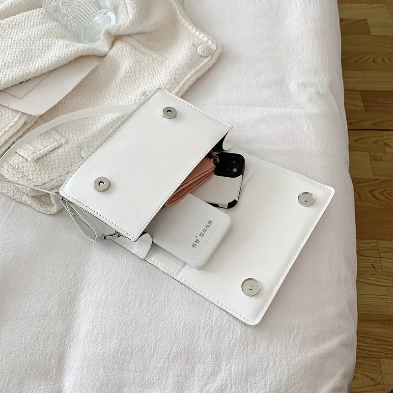 Nuove borse a tracolla moda tinta unita borsa a tracolla da viaggio femminile plaid piccole borse a tracolla in pelle PU per donna