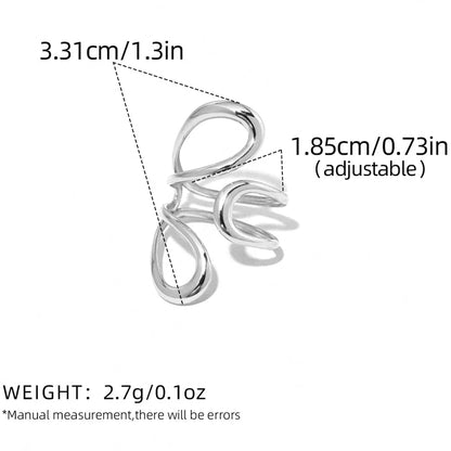 Ensemble de bagues occidentales pour femmes, rondes, ajourées, à la mode, haute joaillerie, réglables, cadeau de vacances, plaqué or 18 carats
