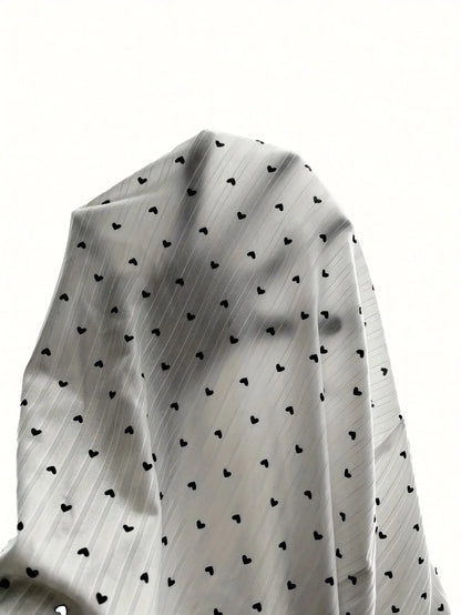 Camicia da Notte da Donna con Stampa Cuori, Vestito da Notte con Bordo in Pizzo, Canotta Senza Maniche con Scollo a V, Vestibilità Aderente a Costine, Pigiama Estivo Sexy
