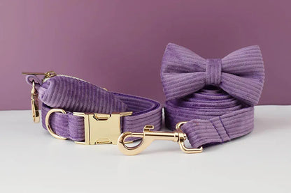 Set Collare e Guinzaglio per Cani in Corduroy Epic con Targhetta Personalizzata Incisa, Accessori per Animali Domestici, Guinzaglio per Cani in Corduroy15