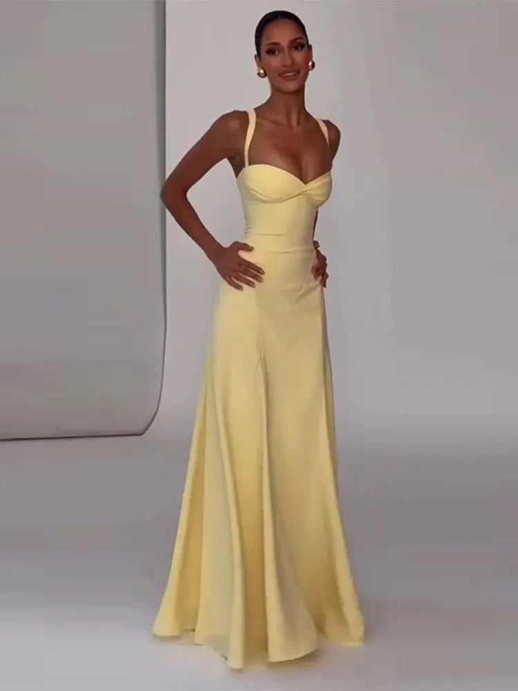 Abito Corto Sexy in Jacquard da Donna, Vestito Slim con Maniche a Halter e Schiena Scoperta, Abito da Festa Corto Femminile, Moda Estiva 2026, Tinta Unita, per Donna