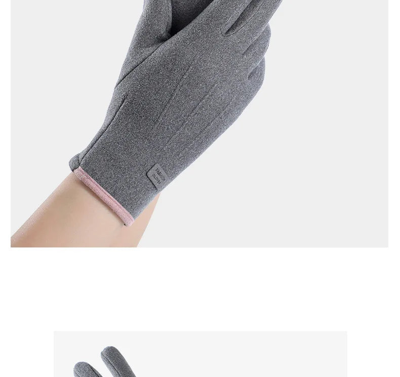 Guanti caldi da donna, uomo invernale, ciclismo all'aperto, guida, ciclismo sportivo, con pile, guanti da coppia autunnali e invernali