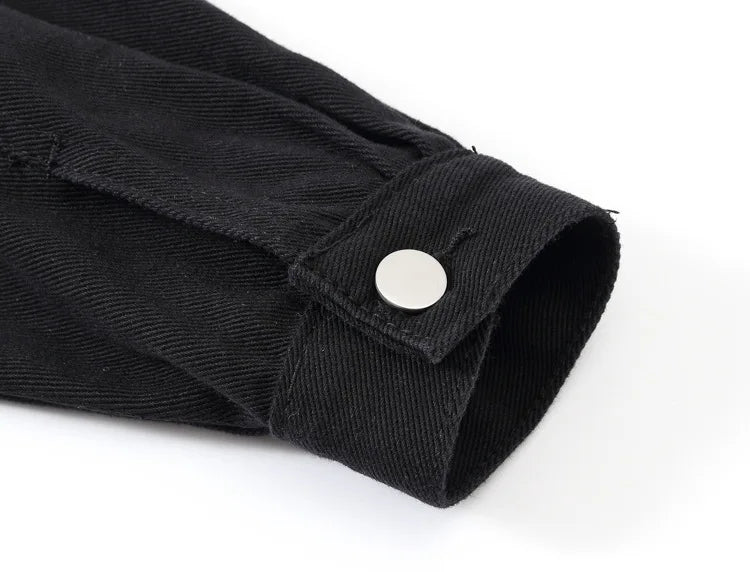 Giacca di jeans rosa Cappotto con risvolto monopetto primavera autunno da donna Moda Verde Nero Rosso Blu Capispalla Cappotto di jeans femminile