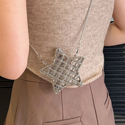 Borsa rossa con bocca in metallo moda per donna borse a tracolla in oro di alta qualità Designer borsa a tracolla scavata borsa da pranzo carina