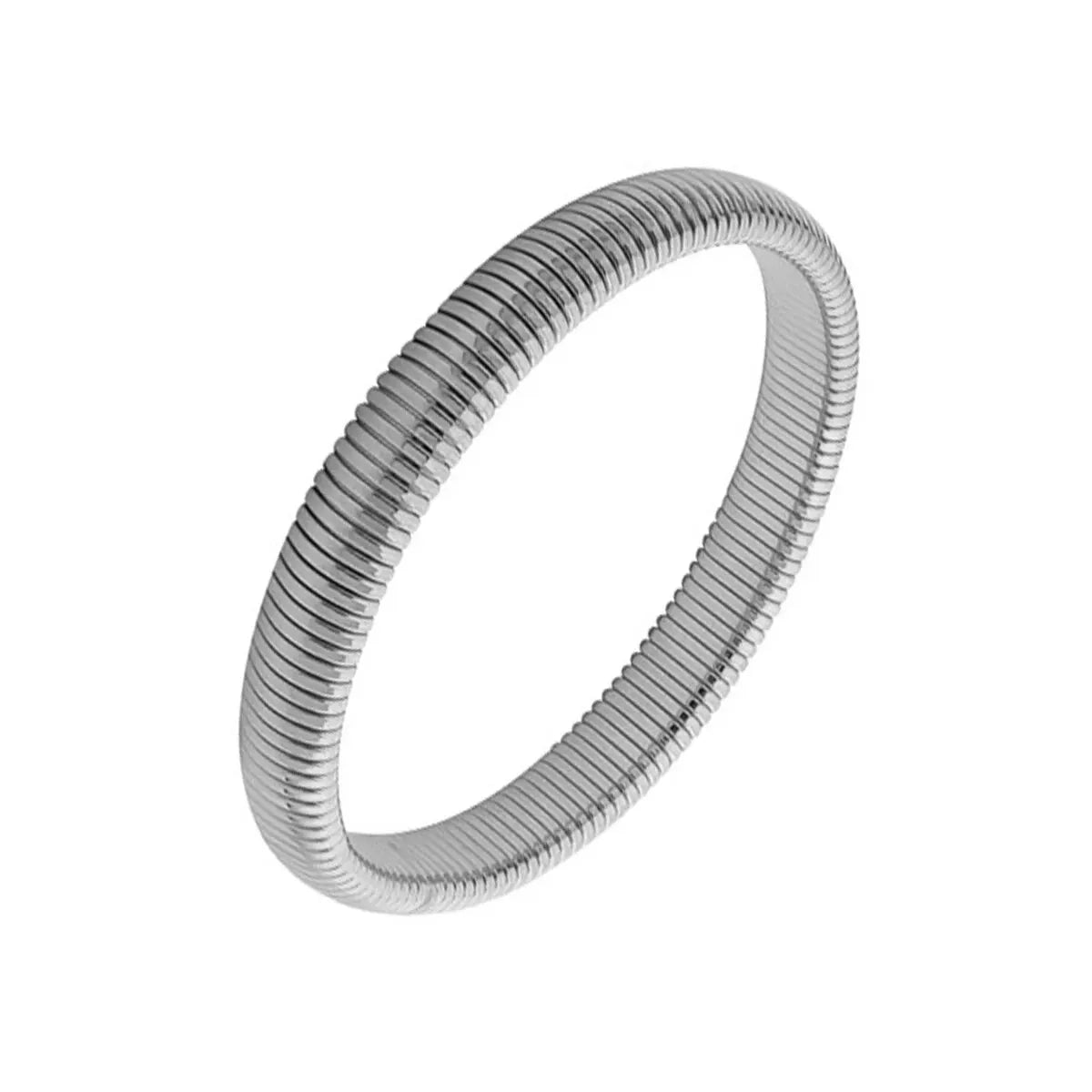 Bracciale in metallo spesso con elasticità retrò impermeabile in acciaio inossidabile placcato oro 18 carati tendenza moda gioielli unisex uomo donna