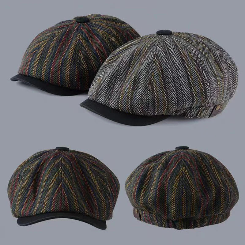 Primavera Autunno Inverno Uomo Classico Splicing Cappelli Ottagonali Retro Britannico Newsboys Cappello Gatsby Donna Uomo Berretto Berretti кепка му