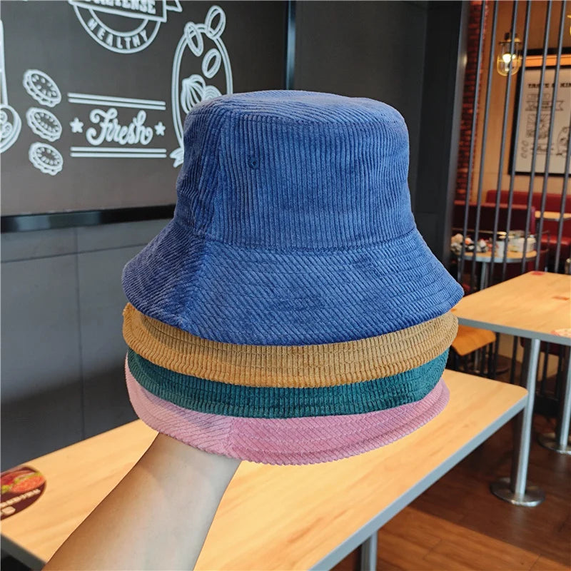 Cappello da pescatore per donna uomo autunno inverno velluto a coste tenere al caldo berretto da pescatore tinta unita Street Hip Hop parasole sito web ufficiale nuovo
