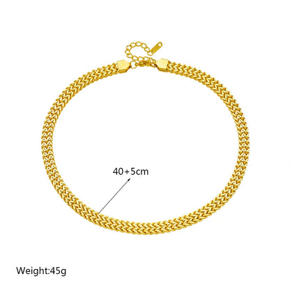 DIEYURO Collana a catena di perle con perline geometriche in acciaio inossidabile 316L per le donne Nuove ragazze punk girocollo spesso gioielli regali per feste