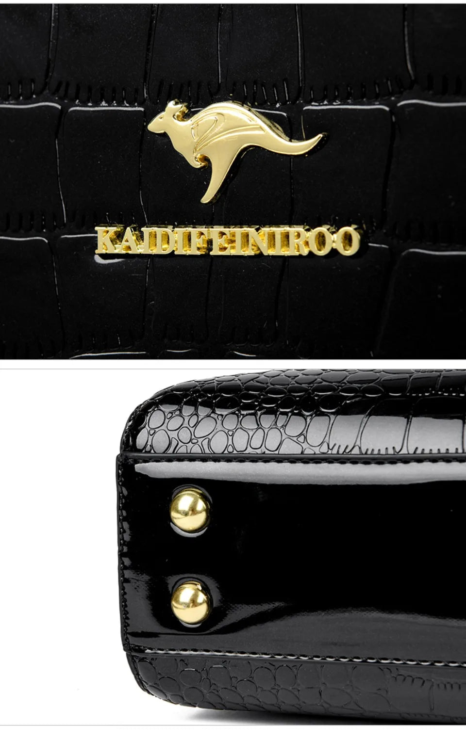 KAIDIFEINIROO Kangaroo Marca Alligator Pu Borsa a tracolla in pelle a tracolla Pochette Borse a mano per la madre Piccole borse da donna Nuovo