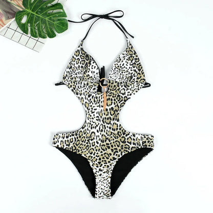 2025 Sexy One Piece Swimsuit Push Up Swimwear Women Monokini Hollow Out Waist Swimsuit Bodysuit Bathing Suit Swim Wear