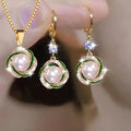 3pcs Shining Zircon Luxury Elegant Jewelry Sets for Women Trendy Versatile Necklace Earrings Party Jewelry Birthday Gifts