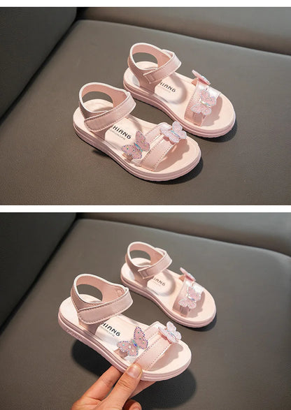 Mädchen-Sommersandalen Bunte Schleifensandalen für Kinder Rutschfeste Schuhe Mädchenschuhe verschleißfeste weiche Sohle Kostenloser Versand