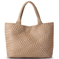 Borsa tote in tessuto Borsa da donna Borse a tracolla in pelle vegana - Borse tote da spiaggia estive alla moda - Borse da viaggio grandi