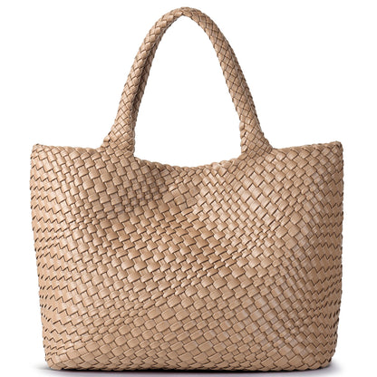 Borsa tote in tessuto Borsa da donna Borse a tracolla in pelle vegana - Borse tote da spiaggia estive alla moda - Borse da viaggio grandi