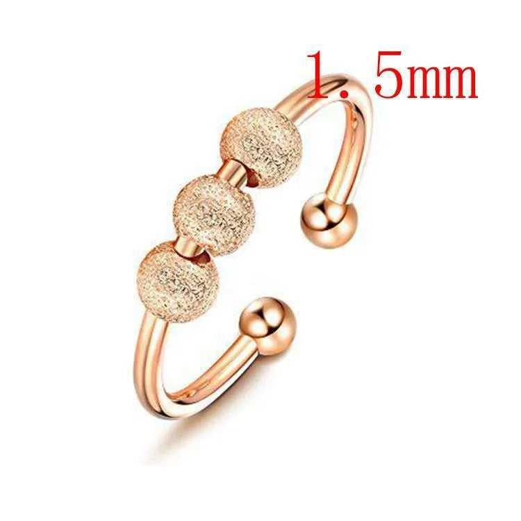 Anelli di ansia punk per donna uomo spirale Fidget perline anello gioielli di tendenza piacevole ruota liberamente anello in acciaio inossidabile antistress regalo