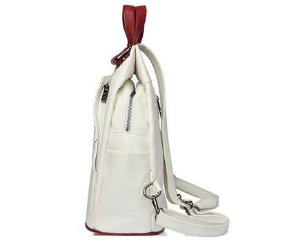 Zaini in pelle da donna Borsa da petto femminile con cerniera Zaino da viaggio Zaino da donna Mochilas Borse da scuola per ragazze adolescenti Sac A Dos